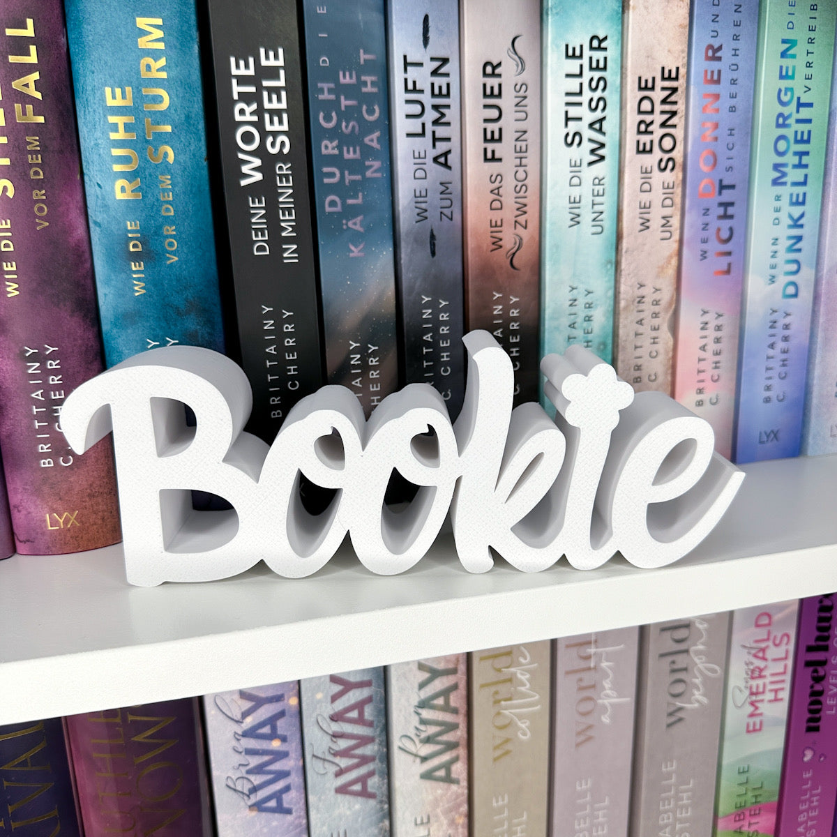 "Bookie" (Blume) Buch-Aufsteller | Bücherregal Dekoration