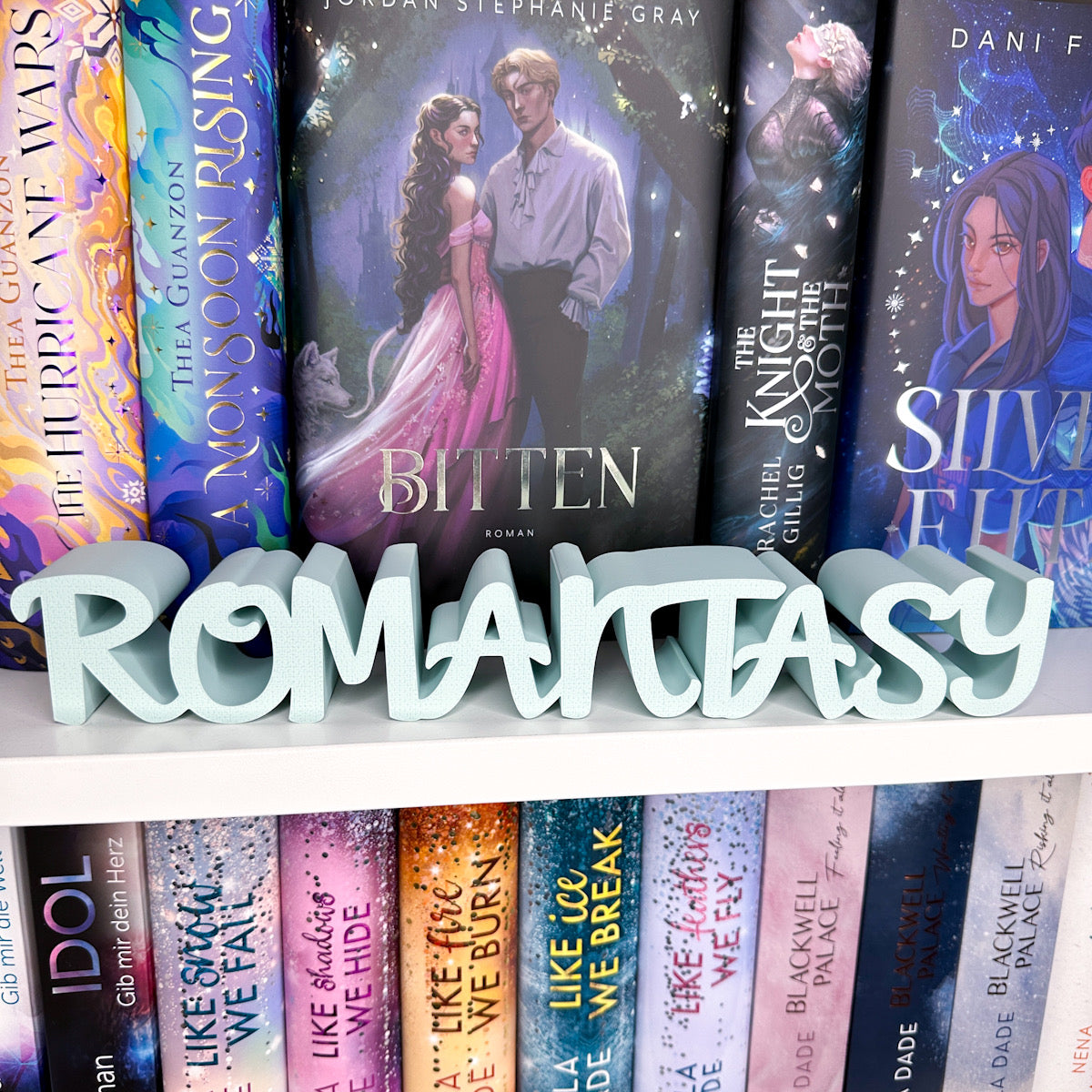 "Romantasy" Buch-Aufsteller | Bücherregal Dekoration
