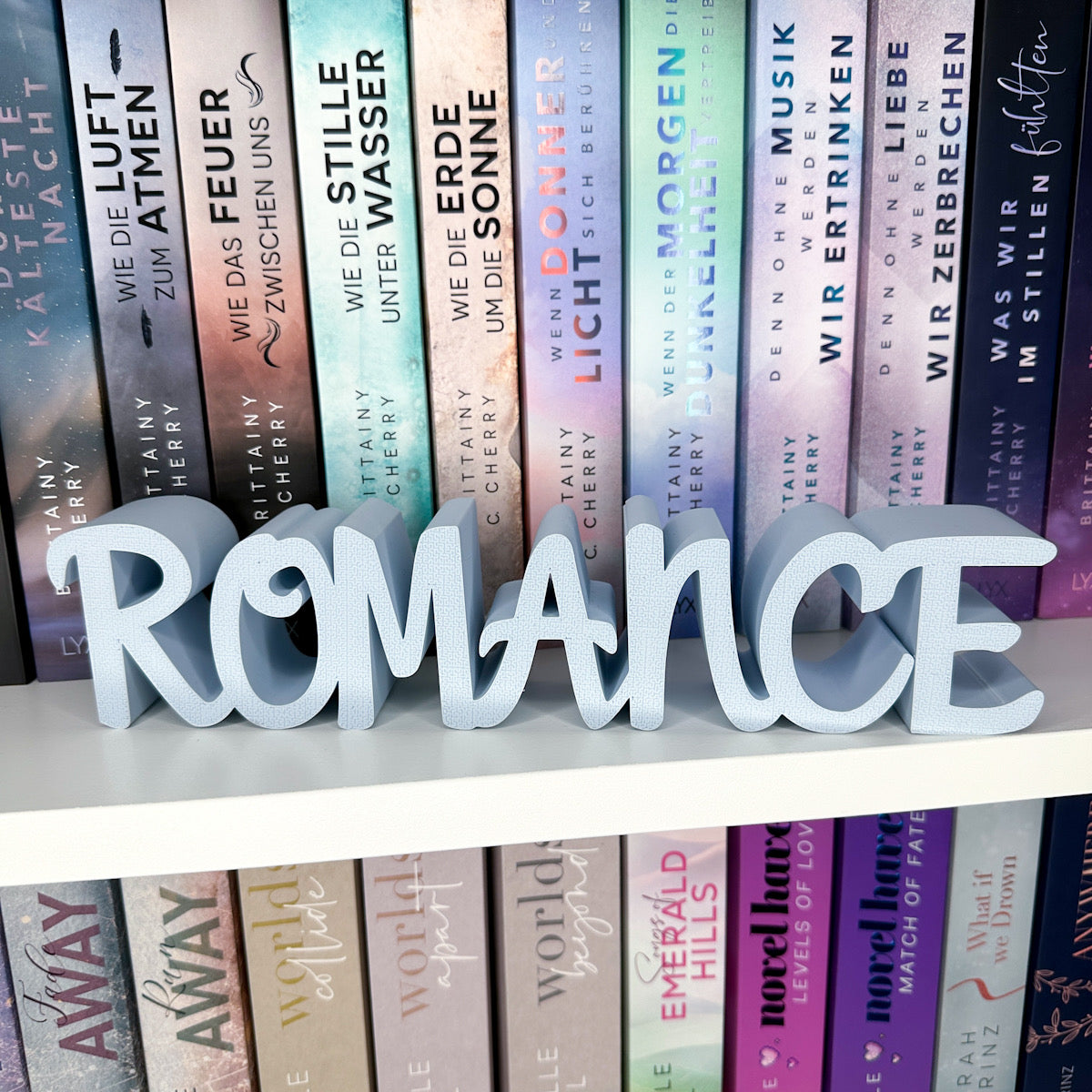 "Romance" Buch-Aufsteller | Bücherregal Dekoration
