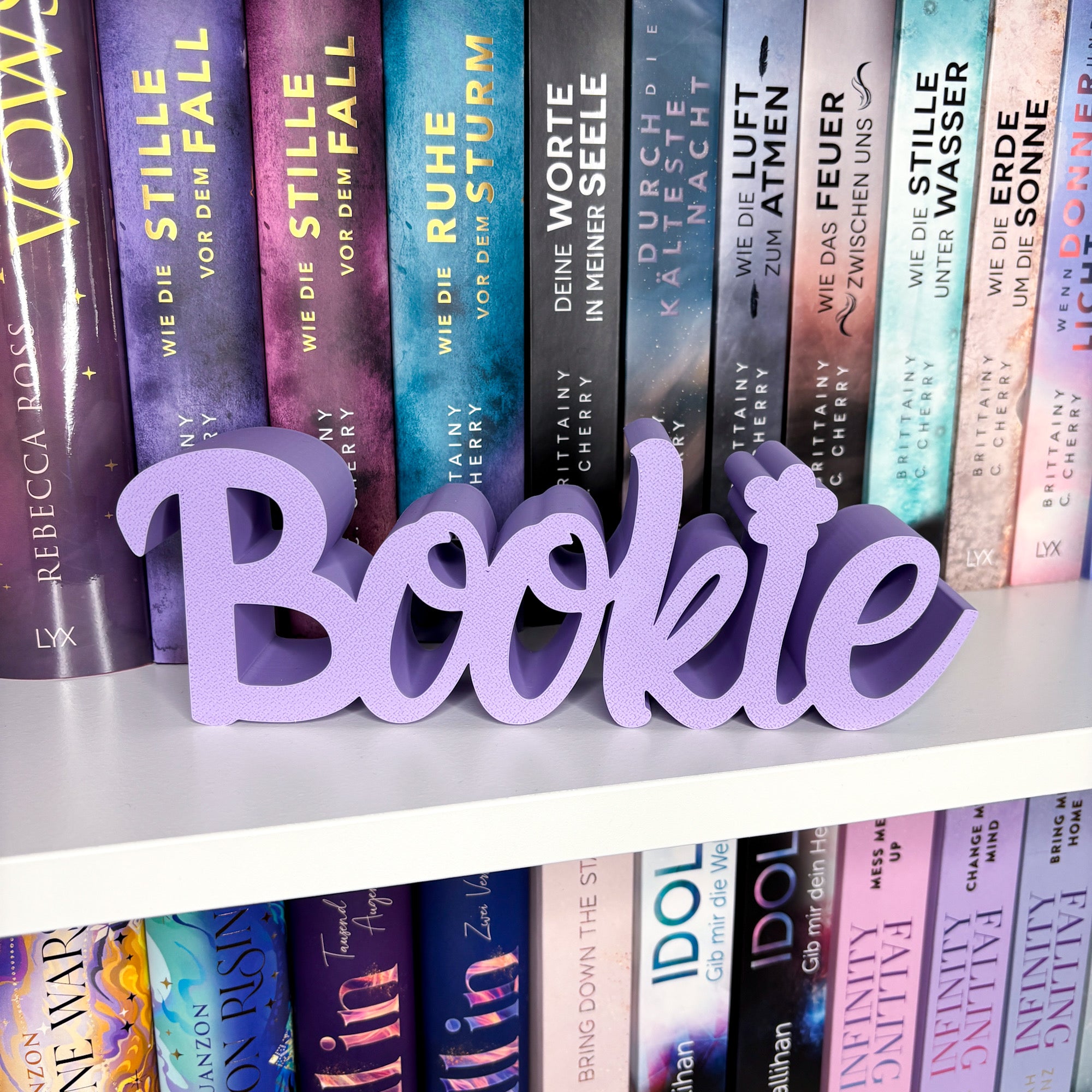 "Bookie" (Blume) Buch-Aufsteller | Bücherregal Dekoration