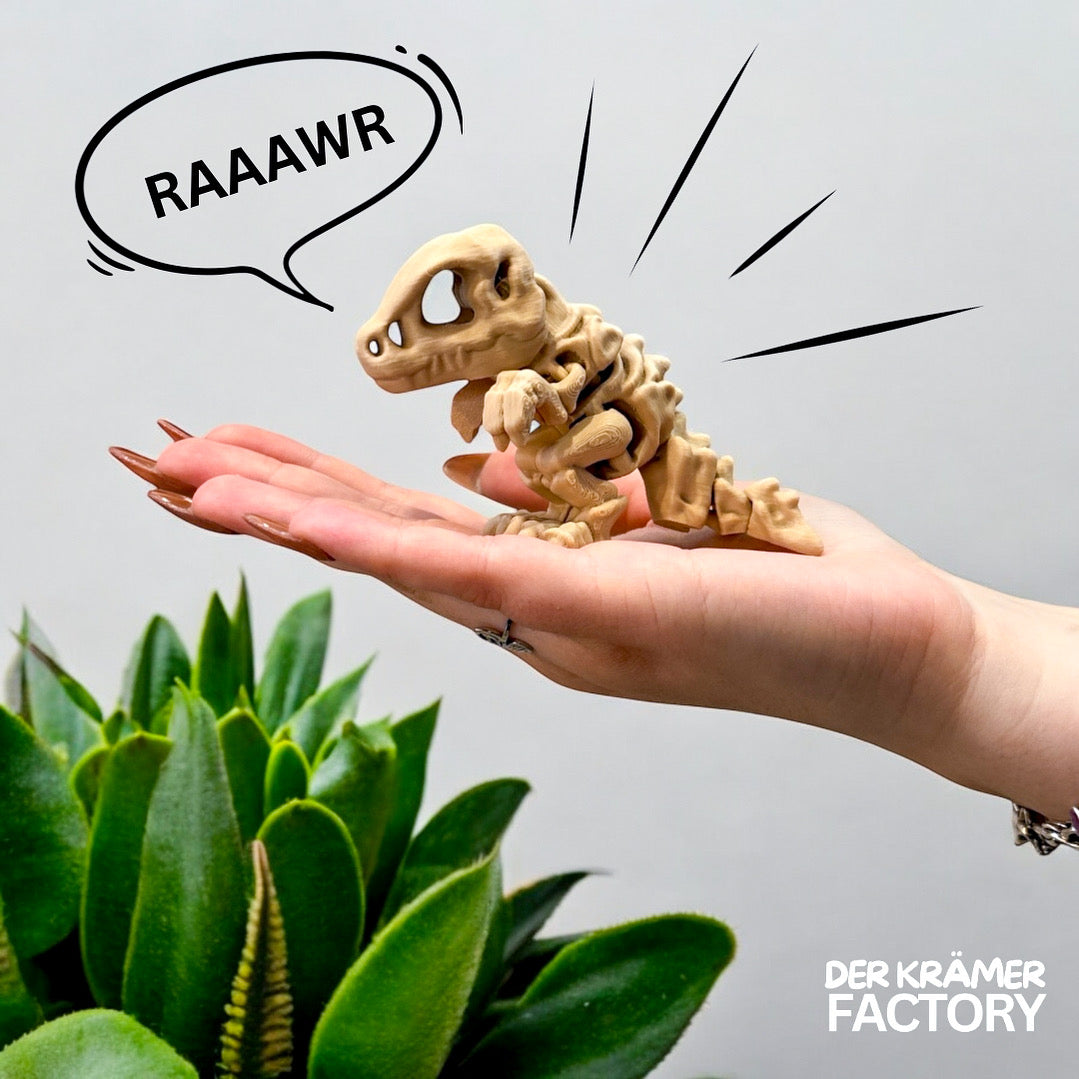 Tiny Skelett T-Rex 3D Figur (beweglich) - 3DPrintZoo