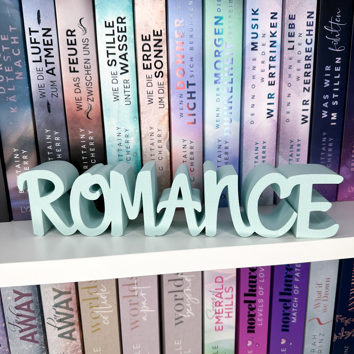 "Romance" Buch-Aufsteller | Bücherregal Dekoration