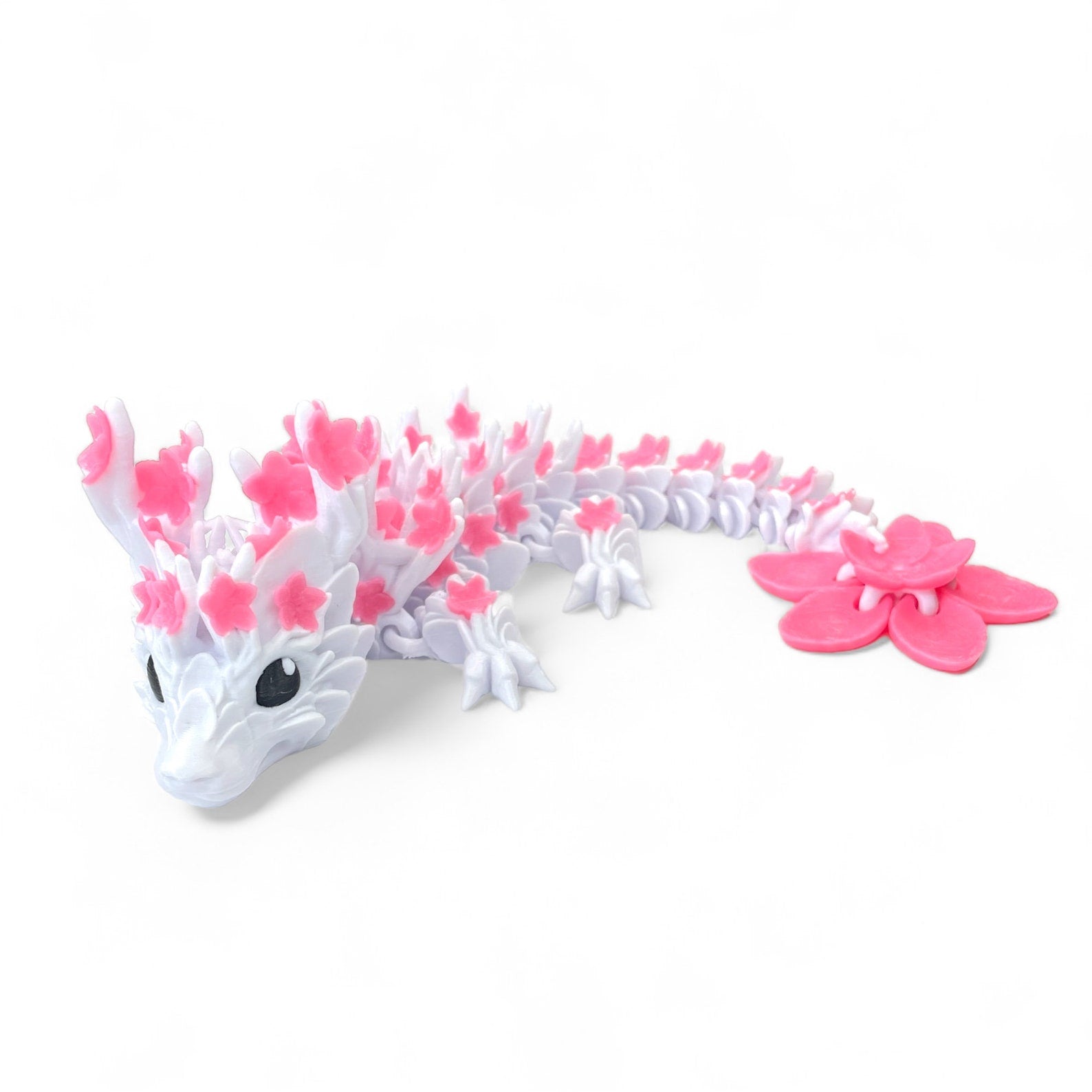 Blossom Drache 3D Figur rosa/weiß (beweglich) | Kirschblüten Drache