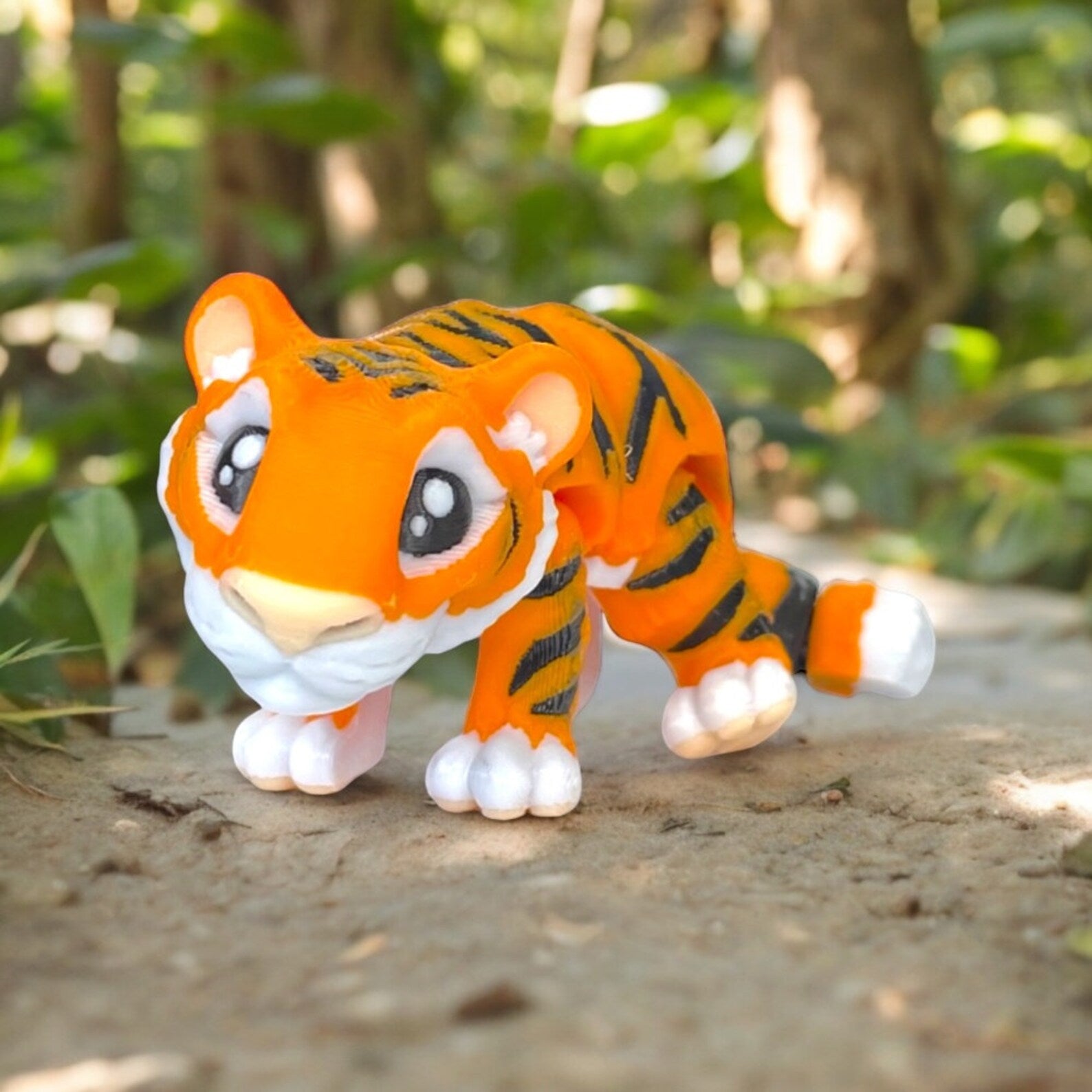 Tiny Tiger 3D Figur (beweglich) - 3DPrintZoo