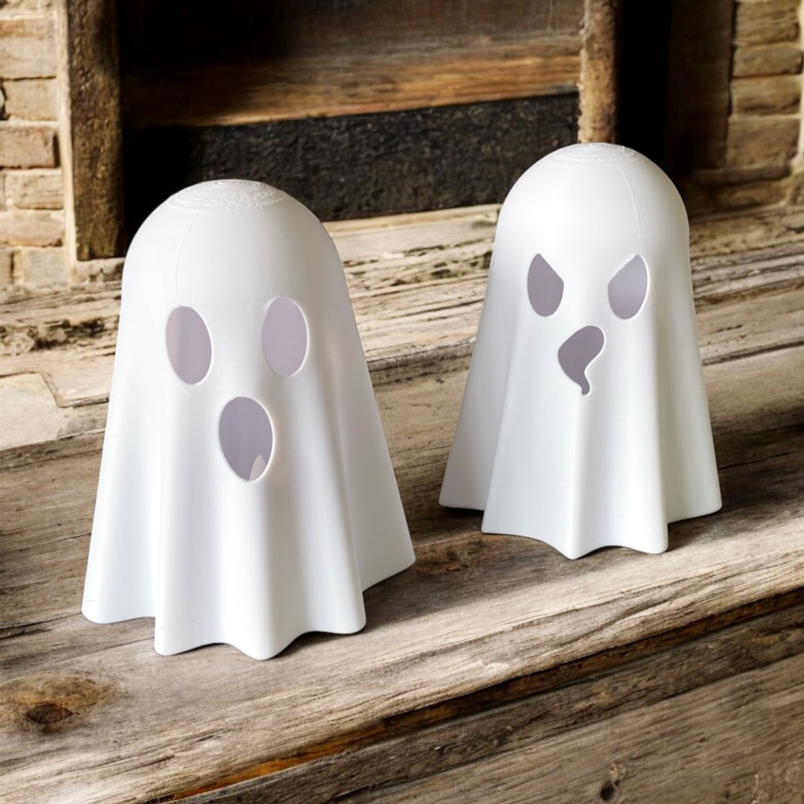 Beleuchtete LED Halloween Geister mit Fernbedienung | Halloween Deko | Gespenster Deko | Herbst Deko