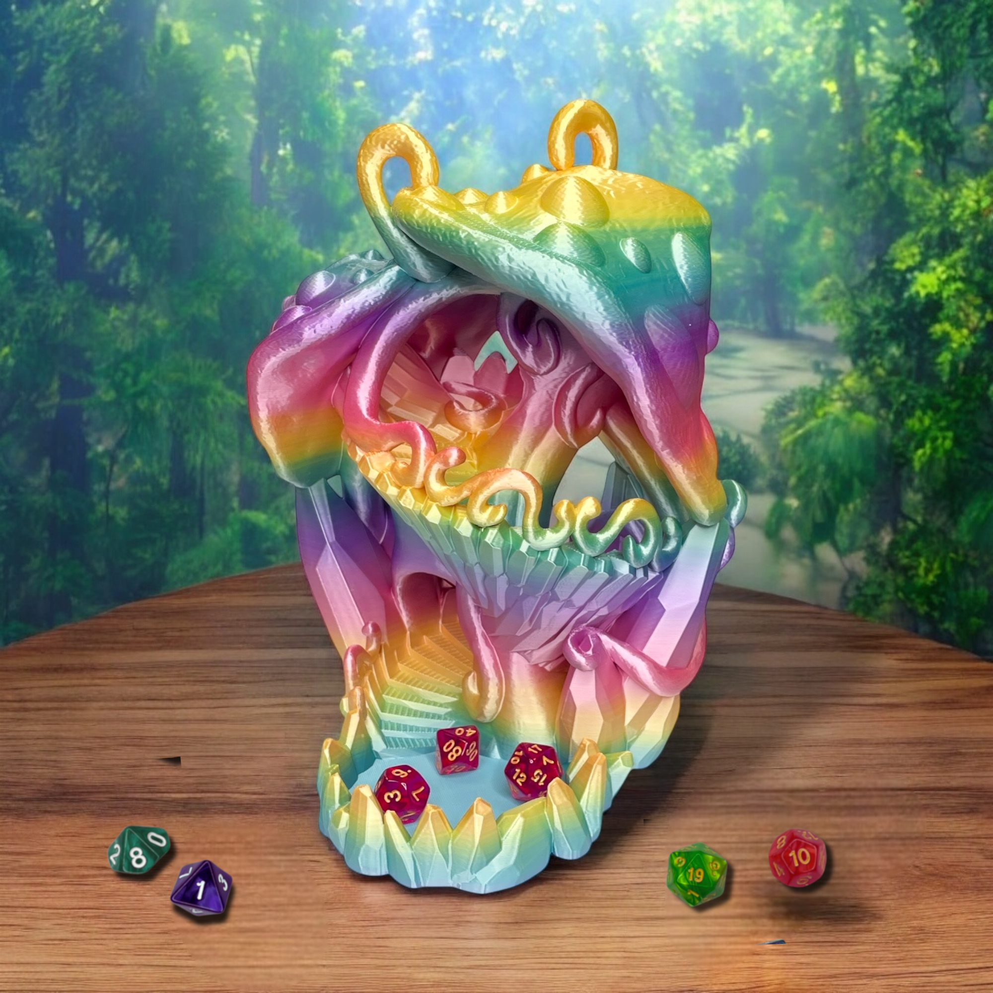 Würfelturm Kristall Pilz | Treppenturm | für Tabletop Spiele