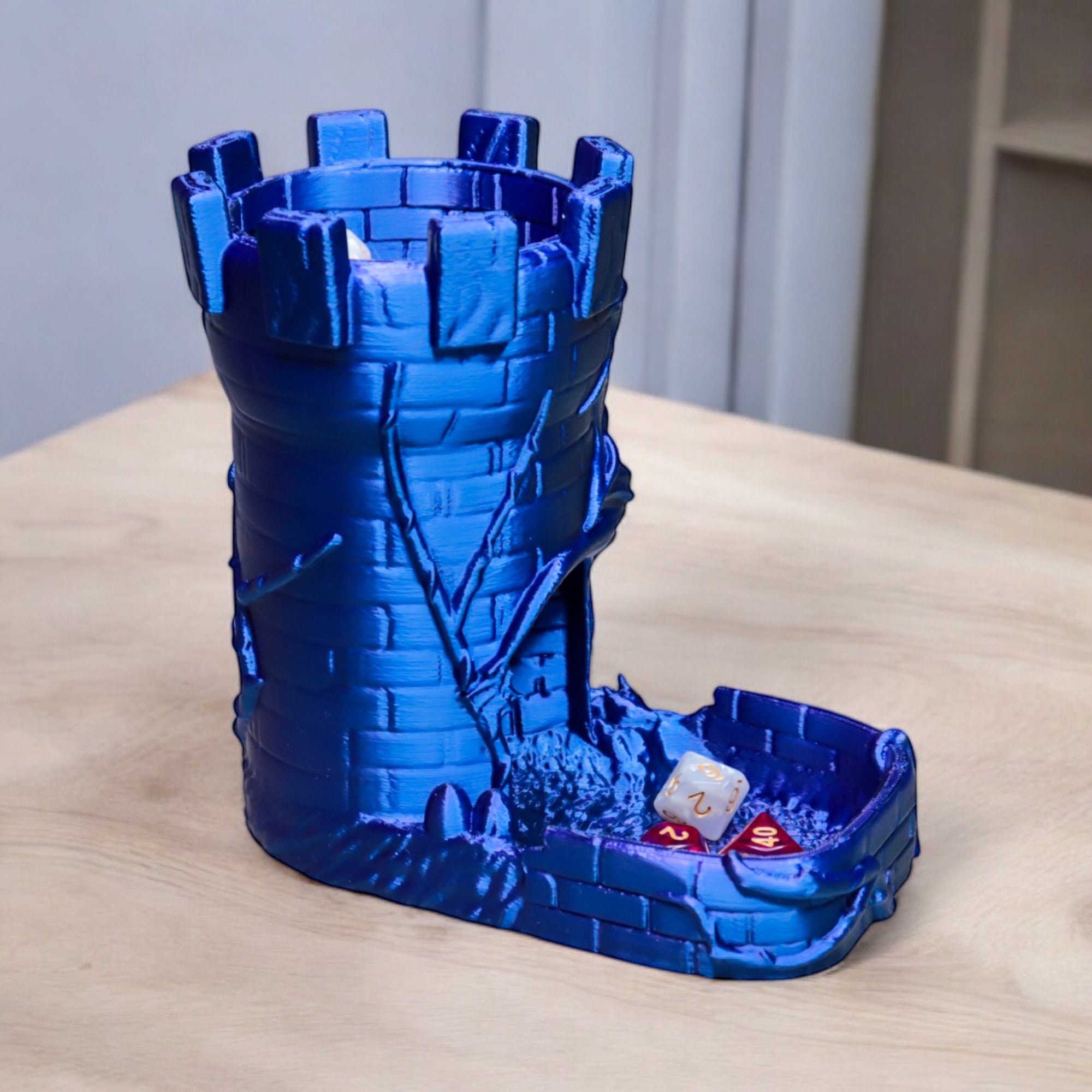 Würfelturm Drachenfestung | Treppenturm | für Tabletop Spiele