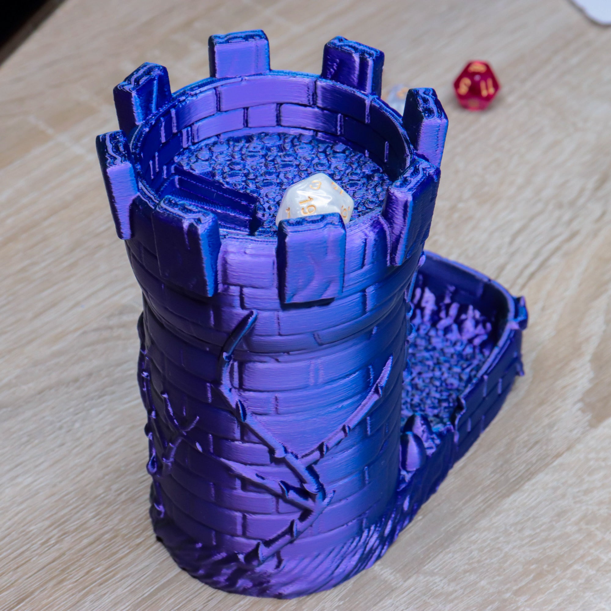 Würfelturm Drachenfestung | Treppenturm | für Tabletop Spiele