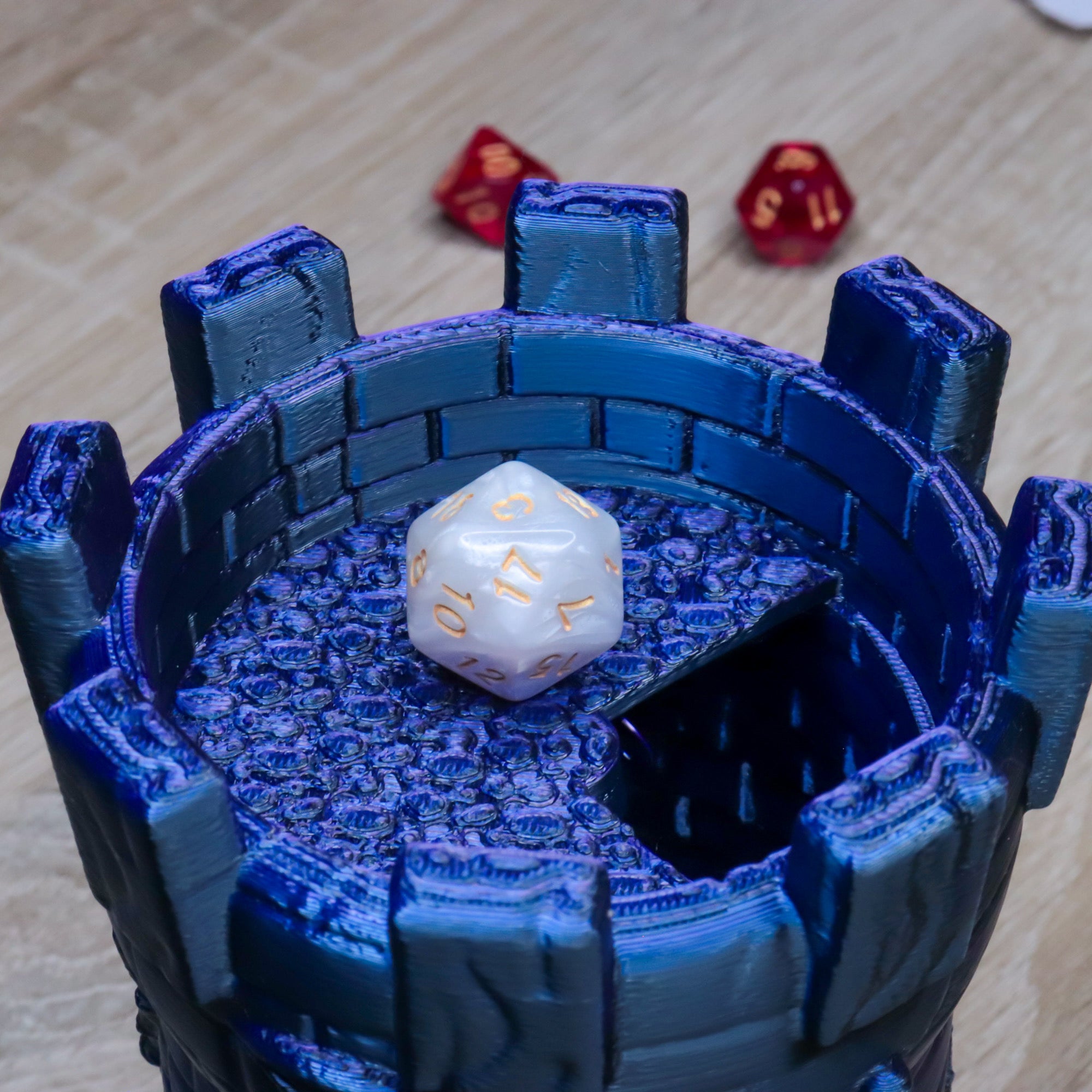 Würfelturm Drachenfestung | Treppenturm | für Tabletop Spiele