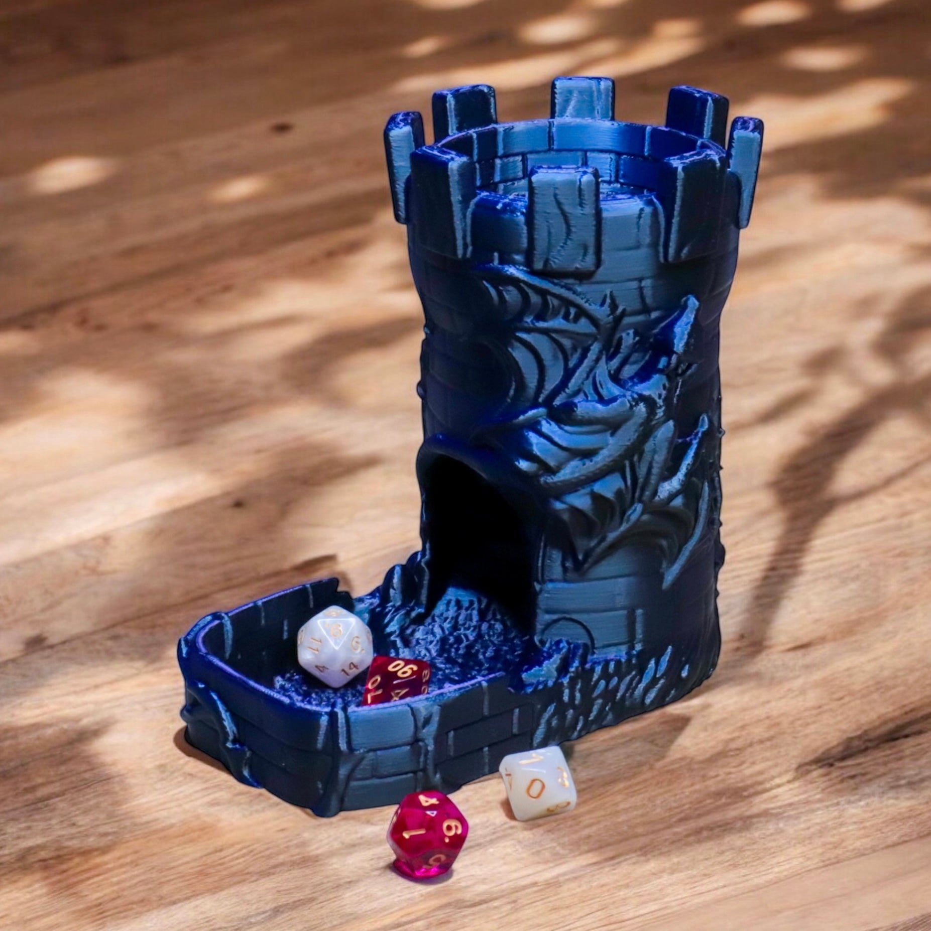 Würfelturm Drachenfestung | Treppenturm | für Tabletop Spiele