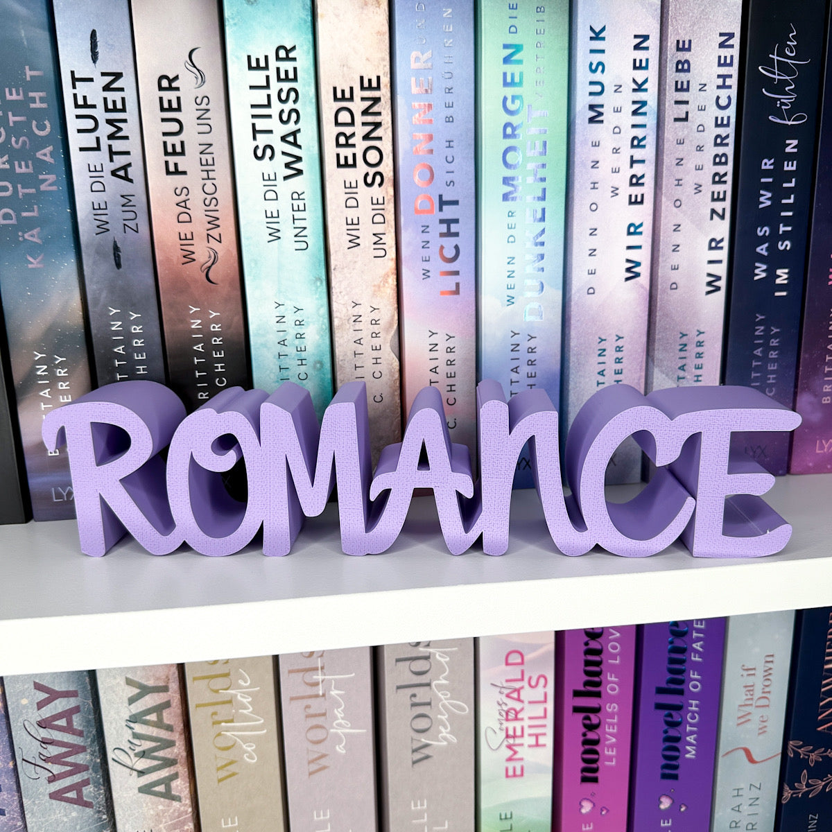 "Romance" Buch-Aufsteller | Bücherregal Dekoration