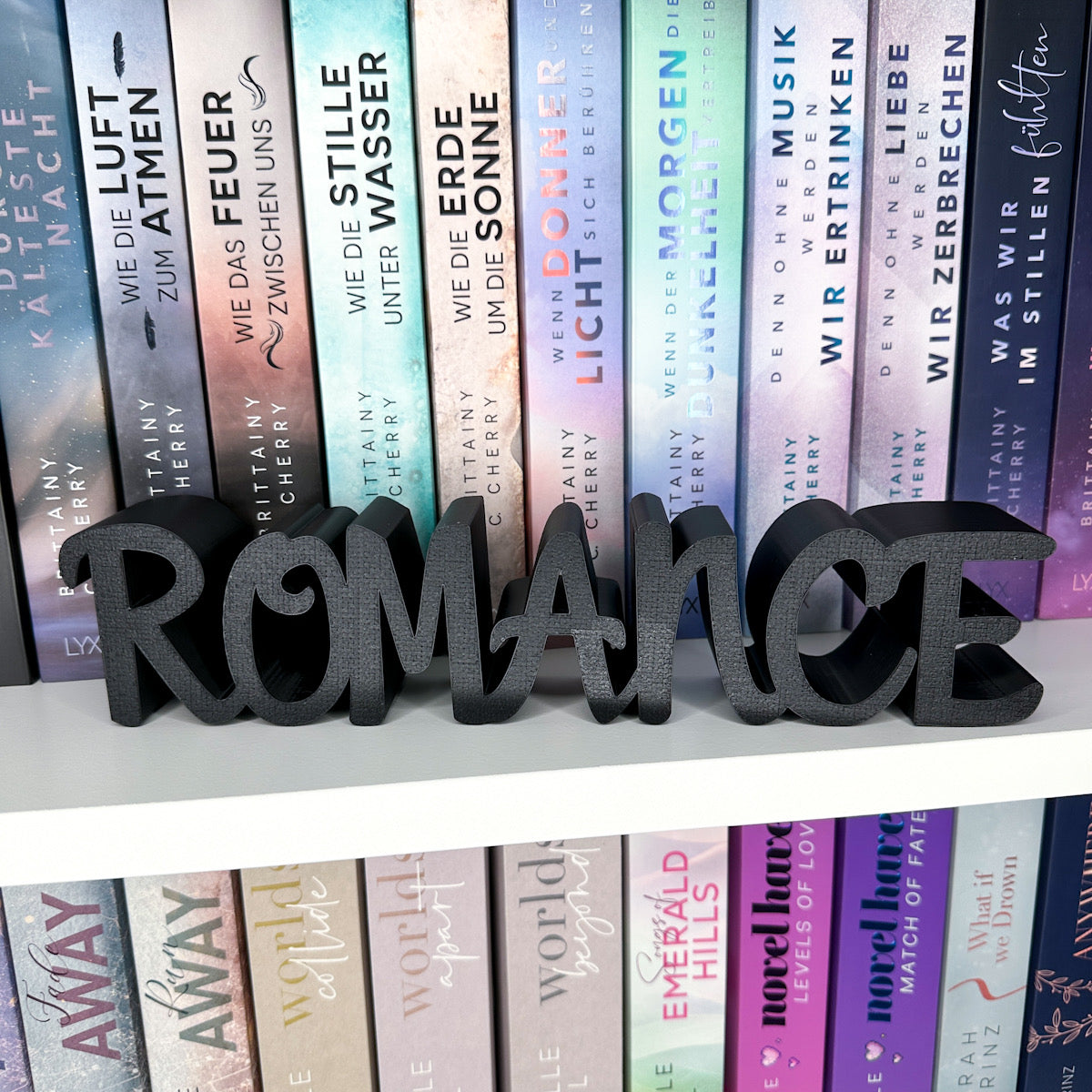 "Romance" Buch-Aufsteller | Bücherregal Dekoration
