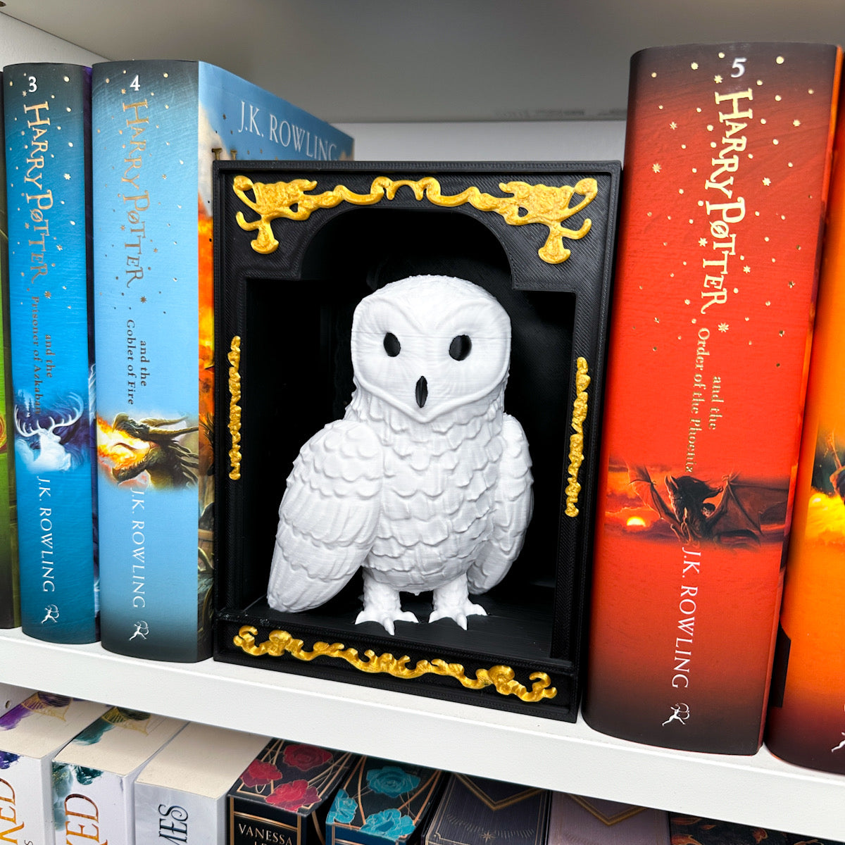 Schneeeule 3D Book Nook Buchstütze 17,5 cm