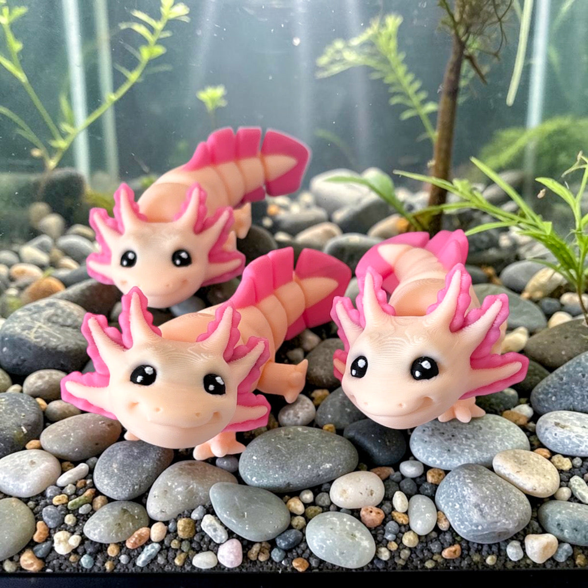 Tiny Axolotl 3D Figur (beweglich) - 3DPrintZoo