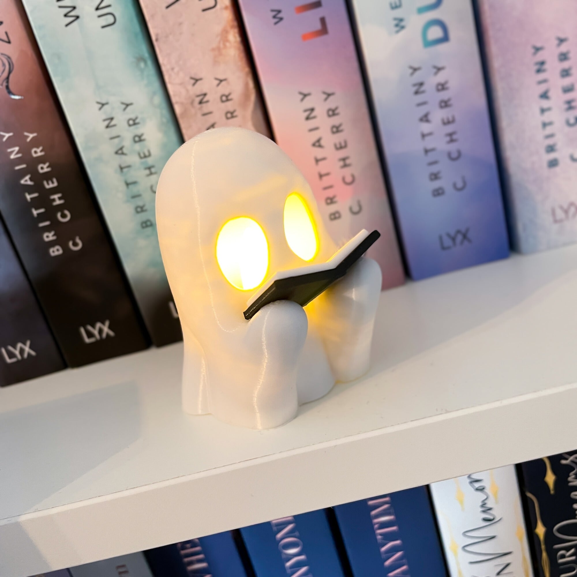 LED-Geist mit Buch | Lesegeist | passend für LED-Teelicht