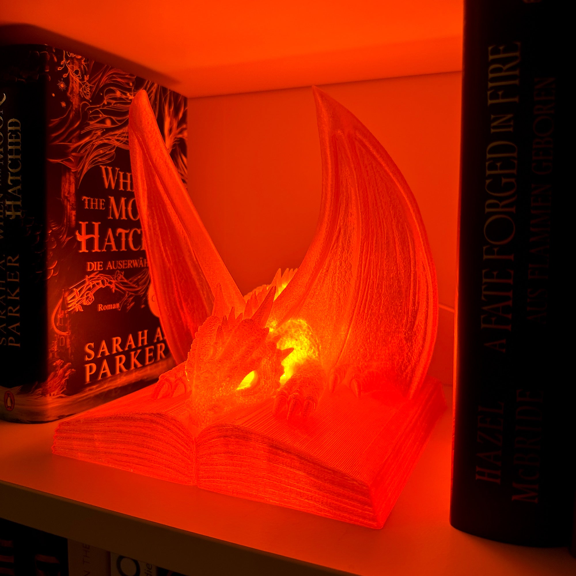 LED Drachenlampe | Nachtlicht | Bücherregal Deko