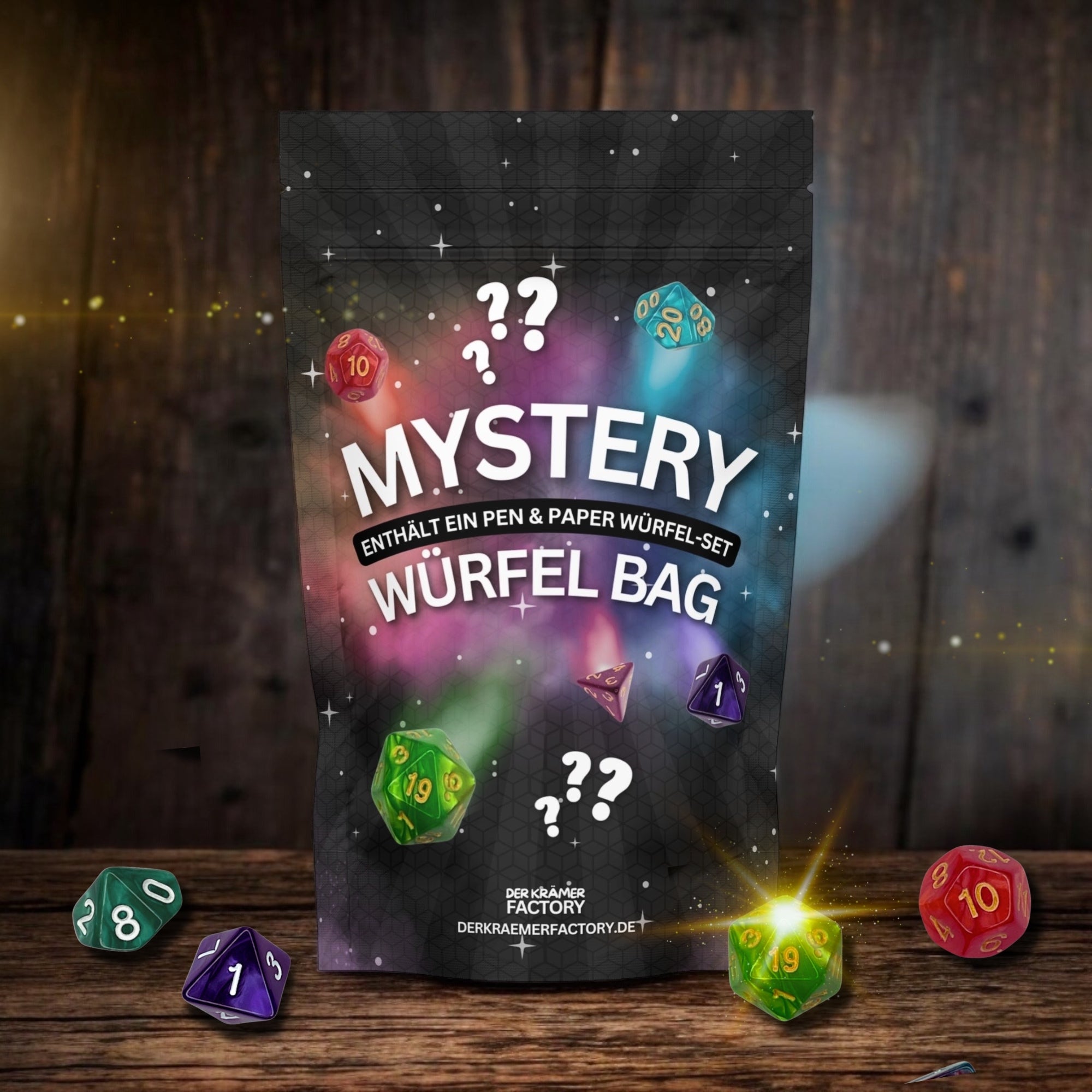 Mystery Würfel Bag | Überraschungswürfel für Pen & Paper | 7 Würfel